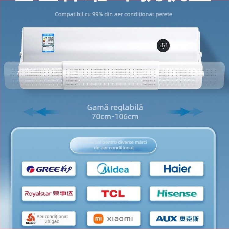 Parbriz pentru aer condiționat, deflector de evacuare a aerului anti-suflare directă, perdea de ghidare a vântului, parbriz universal Midea Gree