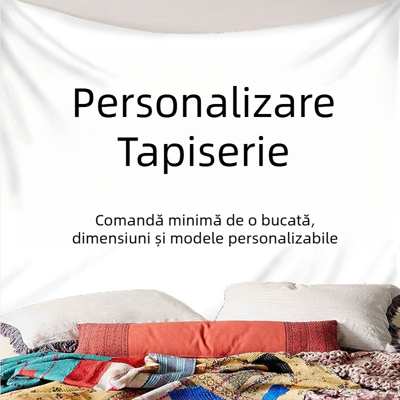 Tapiserie decorativă cu model de plantă verde tropicală vibrantă, pentru dormitor, living, casă, fundal de perete