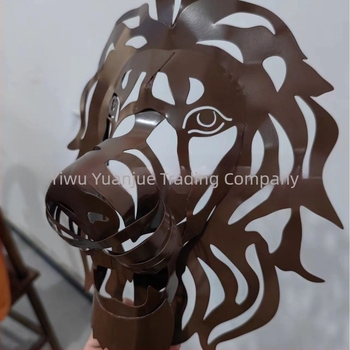 Artă murală cu cap de leu, stație independentă, sculptură, artă murală, decorațiune murală cu pandantiv