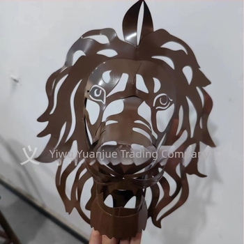 Artă murală cu cap de leu, stație independentă, sculptură, artă murală, decorațiune murală cu pandantiv