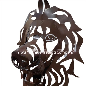 Artă murală cu cap de leu, stație independentă, sculptură, artă murală, decorațiune murală cu pandantiv