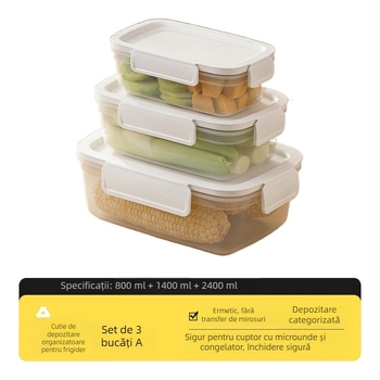 Cutie pentru păstrarea prospețimii alimentelor, cutie de prânz cu încălzire prin microunde, cutie de prânz pentru lucrători de birou, cu strat congelat, cutie de depozitare a fructelor și carne congelată, frigider