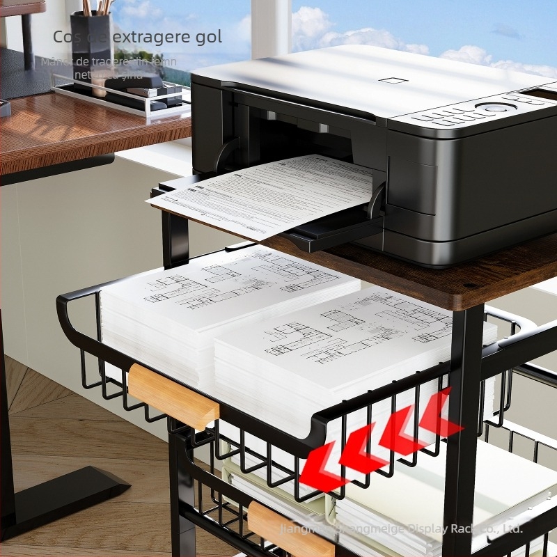 Raft de depozitare a fișierelor pentru birou, dulap de depozitare pentru podea, raft de depozitare pentru imprimantă, sortare a fișierelor de date mobile, stratificare