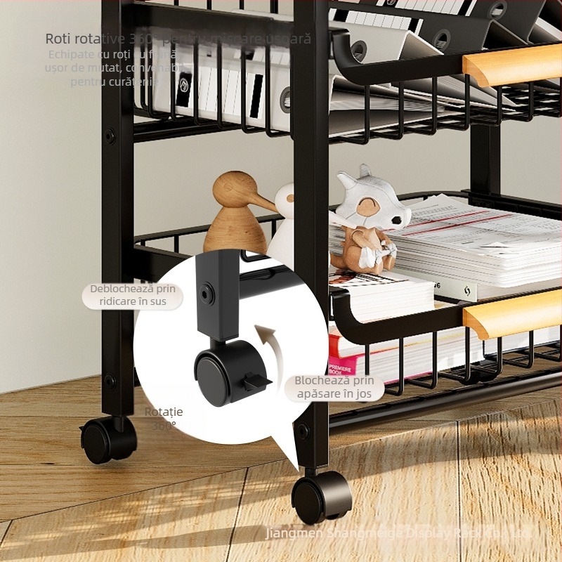 Raft de depozitare a fișierelor pentru birou, dulap de depozitare pentru podea, raft de depozitare pentru imprimantă, sortare a fișierelor de date mobile, stratificare