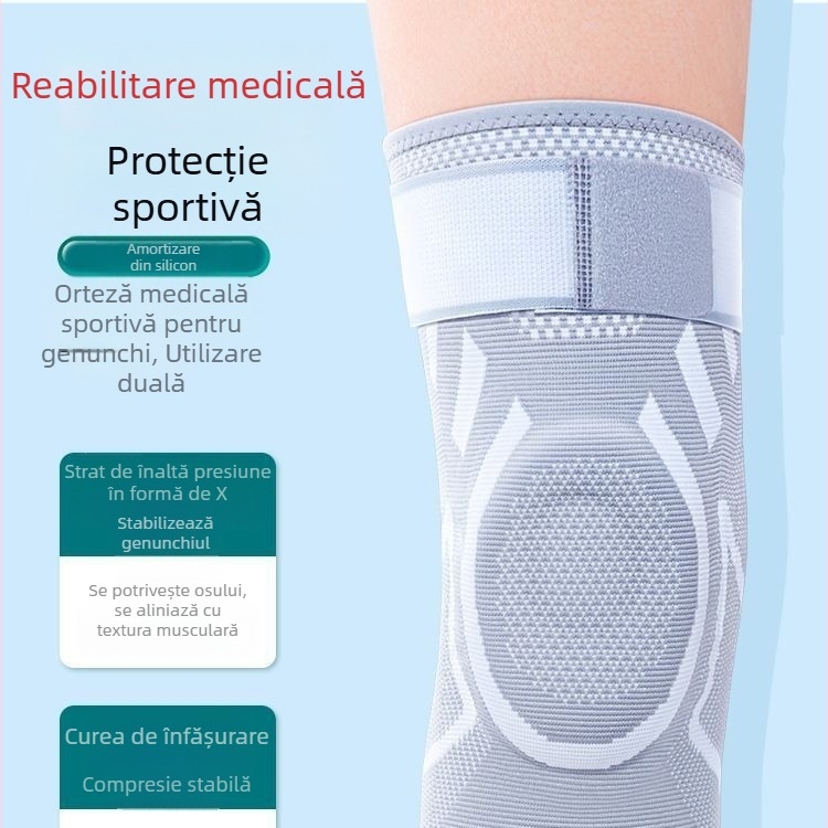 Genunchiere medicale, manșoane de protecție pentru menisc de calitate profesională, apărători de picioare pentru baschet, ciclism în aer liber, subțiri, respirabile și ușoare