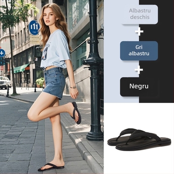 Sandale de plajă confortabile din piele naturală, sandale de vară 2025, sandale plate pentru femei, sandale de plajă confortabile, la modă, pentru femei