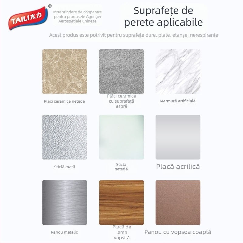 Taili baie pătrat suport de depozitare pentru baie, ventuză, fără perforare, suport de toaletă, montat pe perete