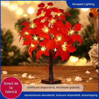 Lumini decorative de mesteacăn pentru atmosferă de Anul Nou, LED-uri colorate, lumini de Crăciun pentru pom de Crăciun, lumini de atmosferă, bandă luminoasă, Festivalul de primăvară și Anul Nou