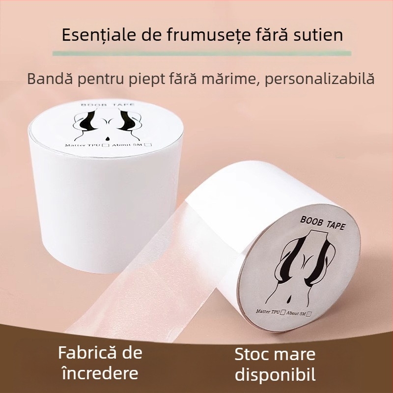 Plasture transparent elastic pentru sâni, bandaj sportiv tăiabil, bandă anti-transpirație respirabilă, plasture pentru sâni pentru rochia de mireasă a femeilor