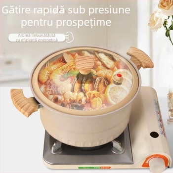 Fabrica nouă oală cu micro-presiune, oală de gătit multifuncțională, oală antiaderentă de uz casnic, caserolă pentru supă, aragaz cu inducție, aragaz universal