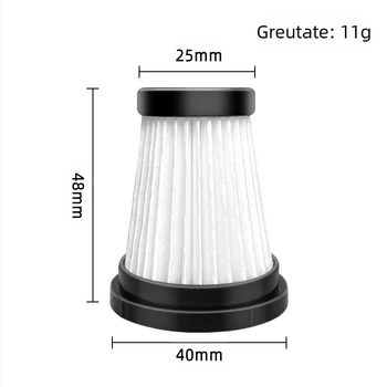 Potrivit pentru aspiratorul wireless MOOSOO K12/K12 pro/K13, accesorii, element filtrant Haipa HEPA