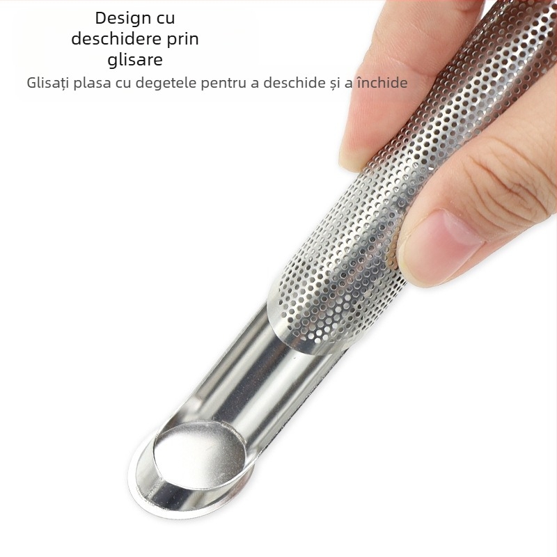 Țeavă din oțel inoxidabil 304, infuzor de ceai agățat, mâner de țeavă de scurgere a ceaiului, filtru de scurgere a ceaiului, linguriță de ceai cu mâner de ceai, set de ceai