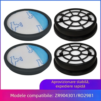 Potrivit pentru accesoriile aspiratorului Haunida Rowenta Zr904301, element filtrant față și spate, filtru Hepa