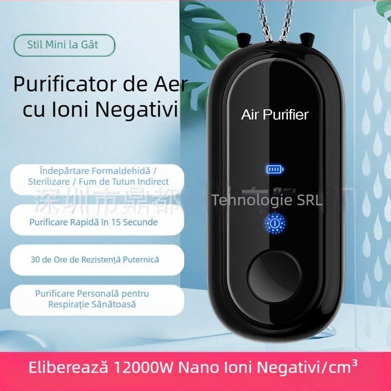 Purificator de aer cu ioni negativi, sterilizator antialergic pentru mașini, îndepărtarea formaldehidei, pentru eliminarea fumului de mâna a doua