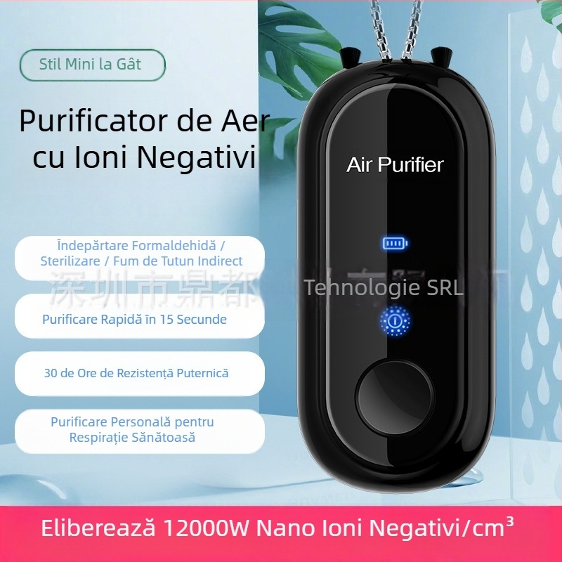 Purificator de aer cu ioni negativi, sterilizator antialergic pentru mașini, îndepărtarea formaldehidei, pentru eliminarea fumului de mâna a doua