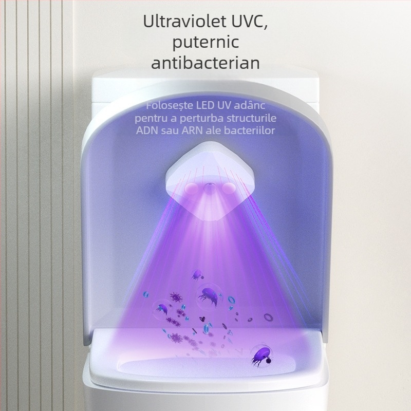 Lampă de dezinfectare ultravioletă pentru toaletă, sterilizator inteligent pentru baie, hotel, casă, sterilizator inteligent pentru toaletă