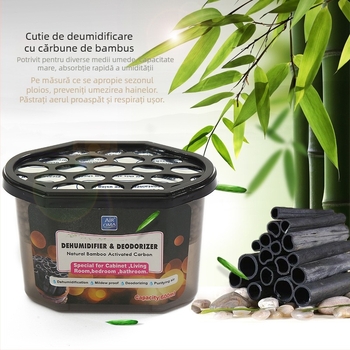 Dezumidificator cu cărbune de bambus, absorbant de umiditate, dezodorizant pentru haine de interior, anti-mucegai, desicant de uz casnic, carbon activ, rezistent la umiditate, dezumidificare