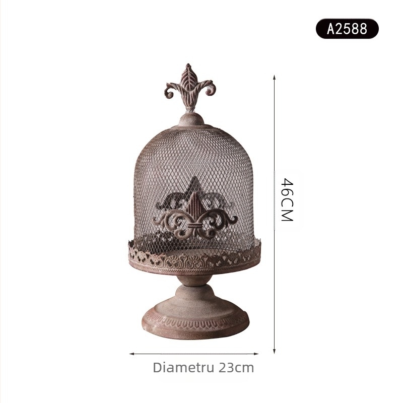 Stil american fier stil industrial lumânare suport Homestay dormitor decor artizanat retro Birdcage suport lumânare recuzită fotografie