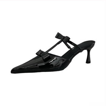Sandale cu toc înalt pentru femei, stil tweed, Baotou, pentru exterior, 2025, primăvara și vara, stil nou, cu arcuri, stiletto, cu vârful ascuțit