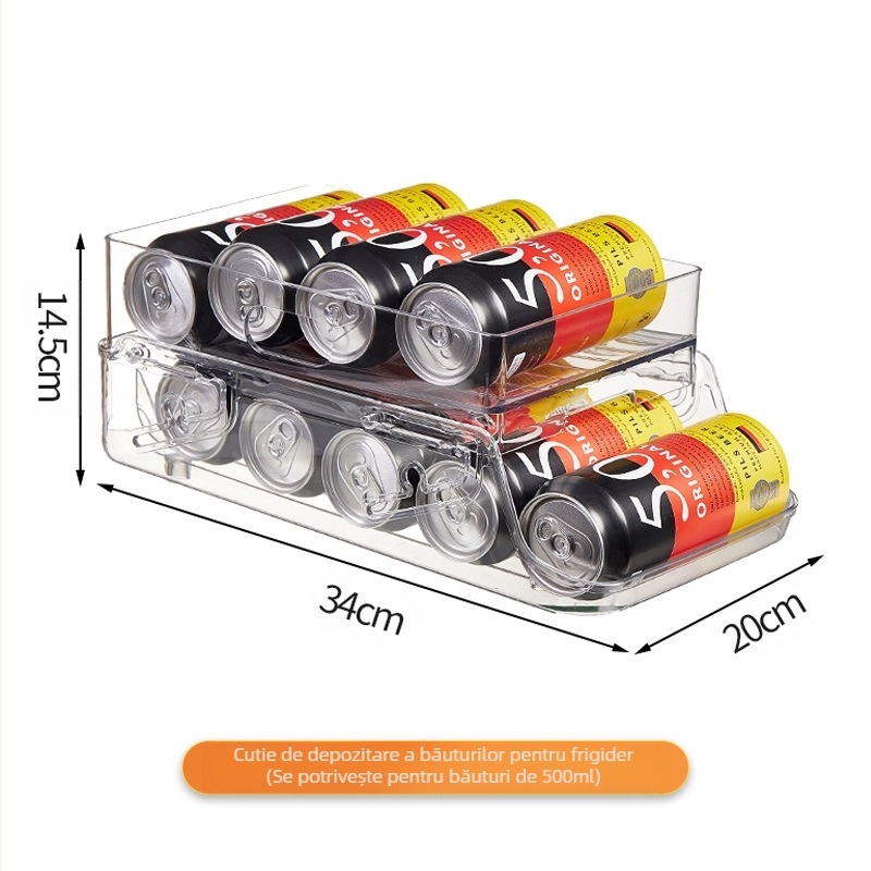 Dublu strat reglabil pentru animale de companie, frigider, cutie de depozitare glisantă, rulantă, alimente, bucătărie, plastic, păstrarea prospețimii, pliabilă, depozitare