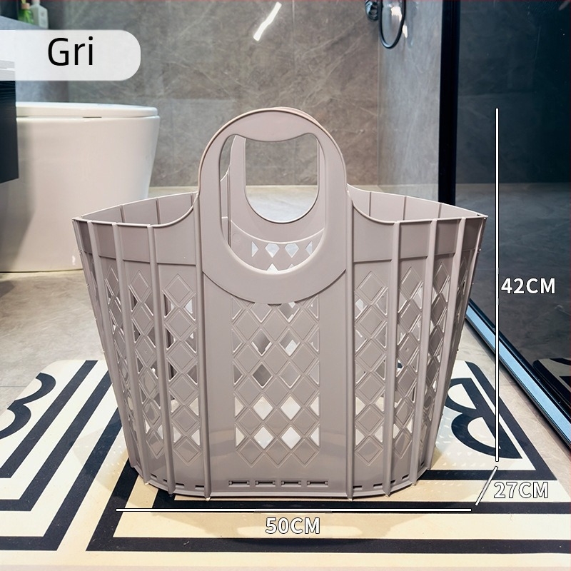 Coș pliabil pentru haine murdare, coș de depozitare din plastic pentru haine murdare de uz casnic, capacitate mare, coș gol pentru haine murdare, coș de baie în stil japonez
