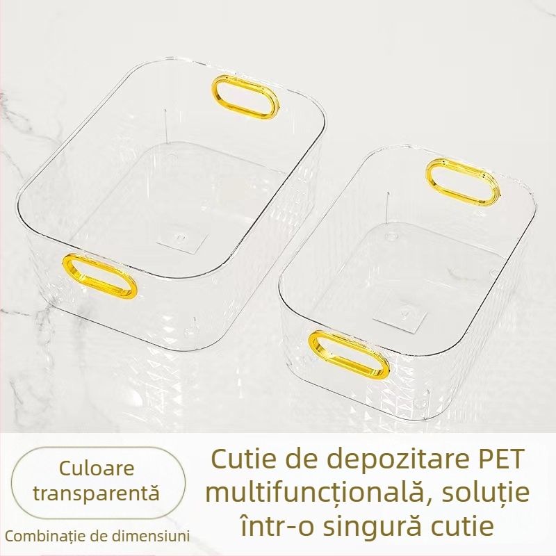 Cutie de depozitare acrilică de mare capacitate, cu model de diamant pentru birou, lumină transfrontalieră, coș de depozitare pentru dormitor, mască facială, raft de depozitare pentru cosmetice