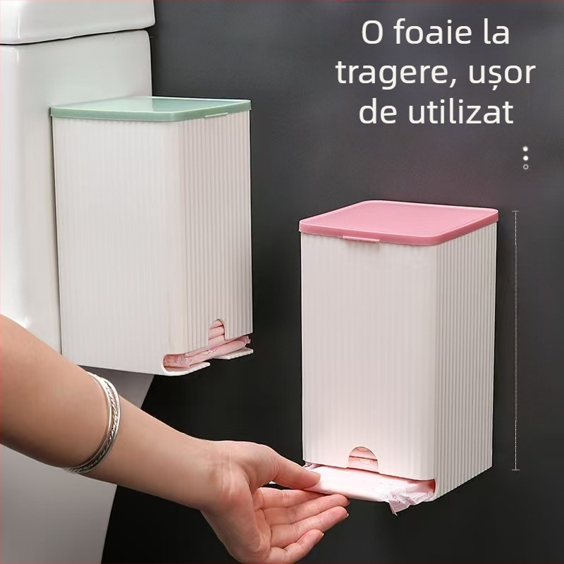Cutie de depozitare pentru șervețele sanitare montată pe perete pentru baie, cu lumină de lux, cutie de depozitare pentru șervețele, cutie multifuncțională pentru stick de bumbac, cutie pentru șervețele