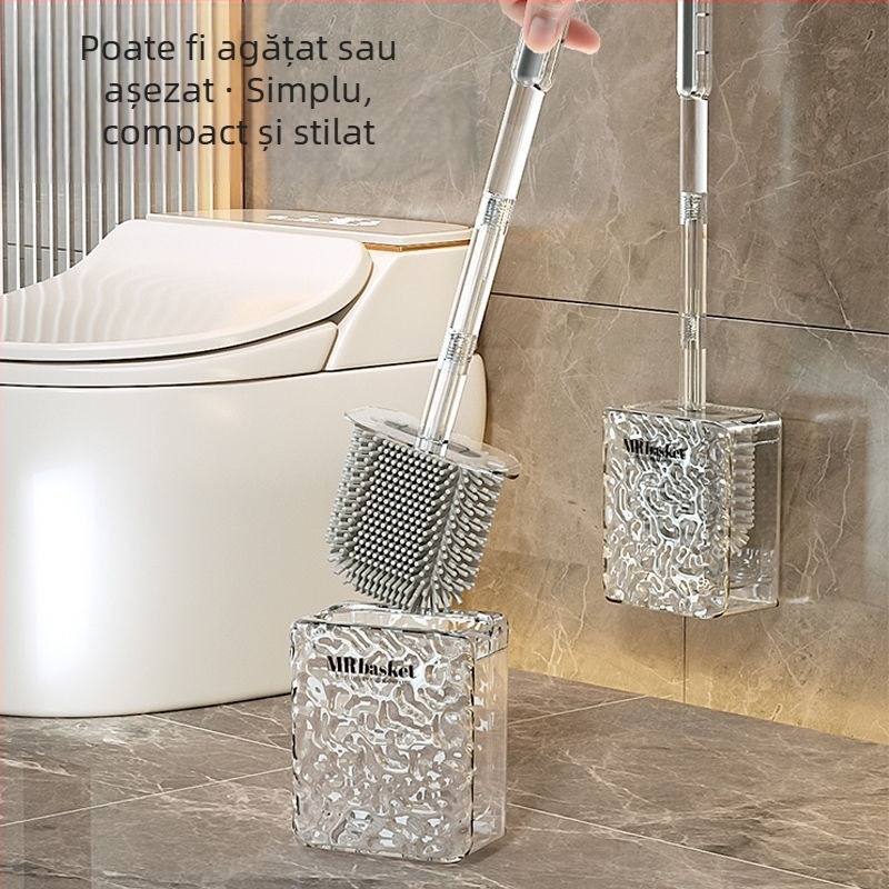 Perie de toaletă cu model ghețar, perie de toaletă de uz casnic, fără unghi mort, perie de toaletă pentru spălare toaletă, perie de toaletă montată pe perete