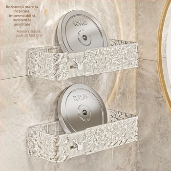 Raft de depozitare ondulat cu apă de lux, model ghețar, baie, bucătărie, raft de depozitare de înaltă valoare, culoare îngroșată, cutie de depozitare de finisare suspendată