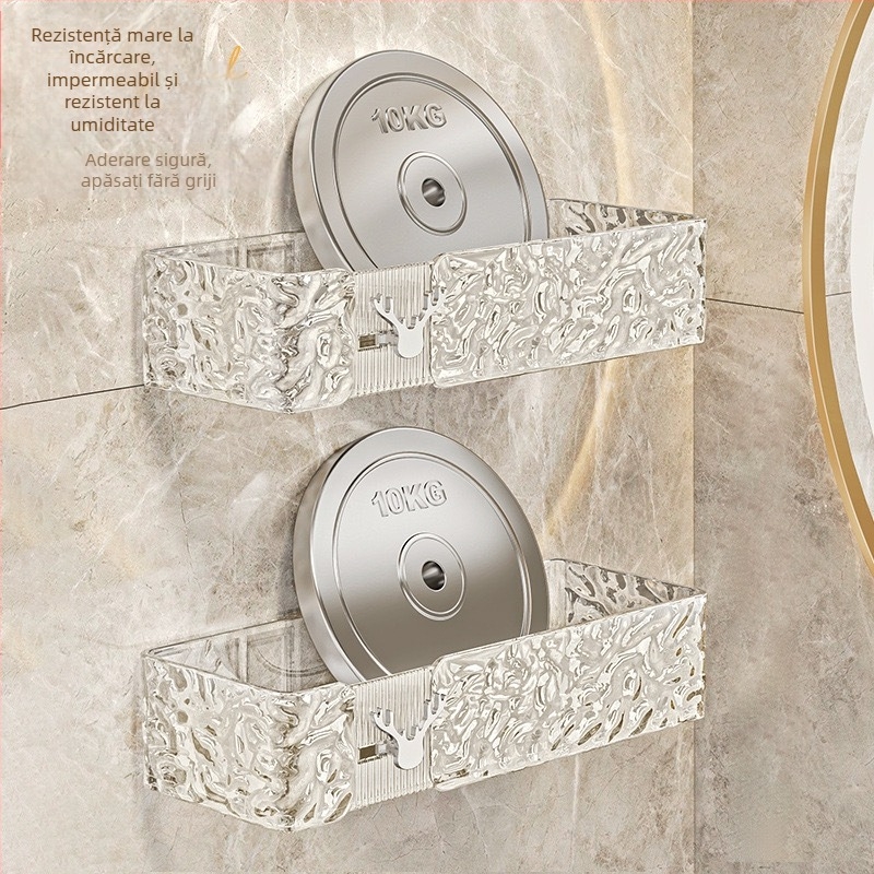 Raft de depozitare ondulat cu apă de lux, model ghețar, baie, bucătărie, raft de depozitare de înaltă valoare, culoare îngroșată, cutie de depozitare de finisare suspendată