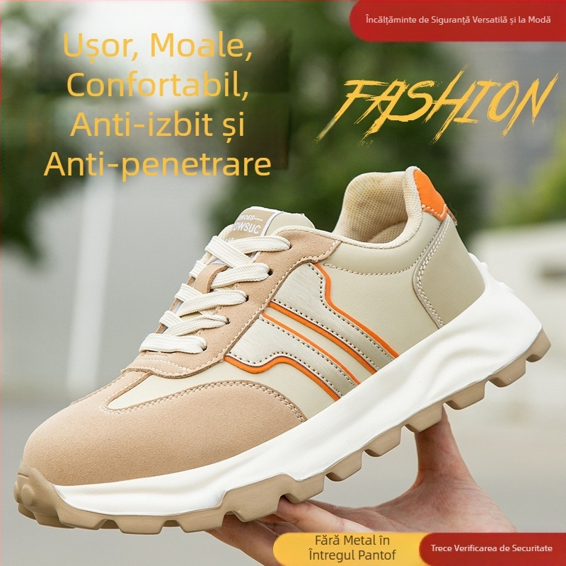 Pantofi de protecție a muncii pentru femei, rezistenți la lovituri, rezistenți la perforații, ușori, cu fund moale, pantofi de lucru cu vârf din oțel, respirabili, de dimensiuni mici, pantofi de siguranță