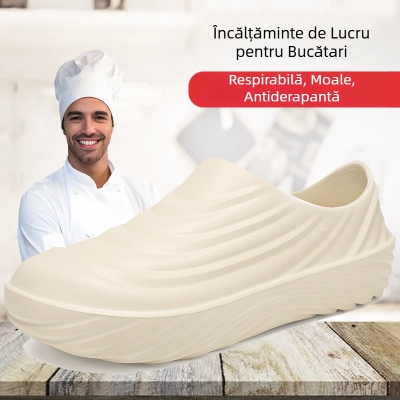 Pantofi de bucătar profesioniști, antiderapanți, impermeabili, rezistenți la ulei, negri, rezistenți la uzură, pentru bucătărie, hotel, restaurant, chelner special
