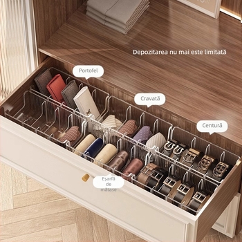 Cutie de depozitare pentru curea, compartiment pentru uz casnic, organizator de cravate, suport de afișare pentru desktop, cutie de depozitare transparentă pentru curea pentru bărbați