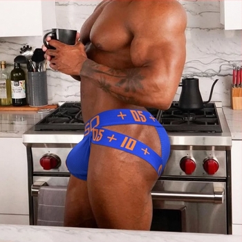 [Figură neagră] lenjerie intimă sexy pentru bărbați, curea înaltă, din bumbac, sport, cu șold convex, tip U