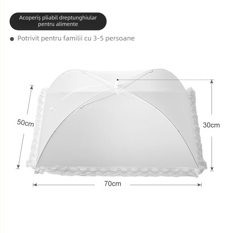 Husă de masă pentru legume, husă pliabilă pentru masă, husă nouă, rezistentă la praf și muște, husă alimentară resturi alimentare, husă mare