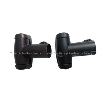 Tijă de perdea de duș curbată din oțel inoxidabil 304 perforată groasă, în formă de evantai, în formă de C, pentru baie, tijă de perdea de duș