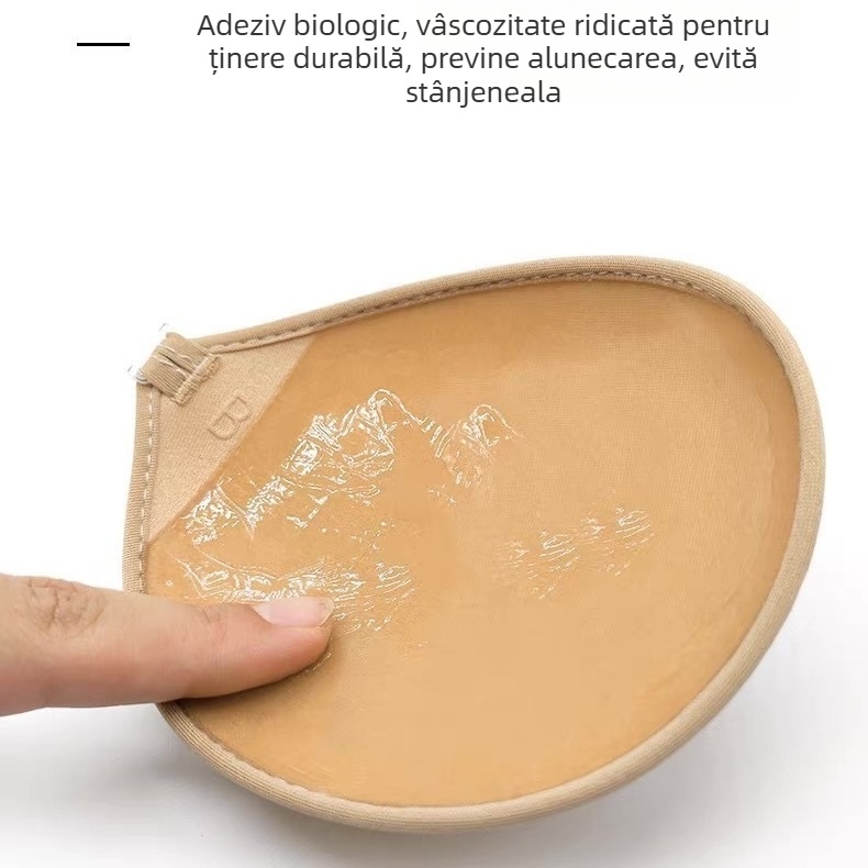 Sutien invizibil respirabil fără bretele push-up pentru costum de baie cu sutien din silicon pentru rochie de mireasă, plasture anti-alunecare pentru sâni