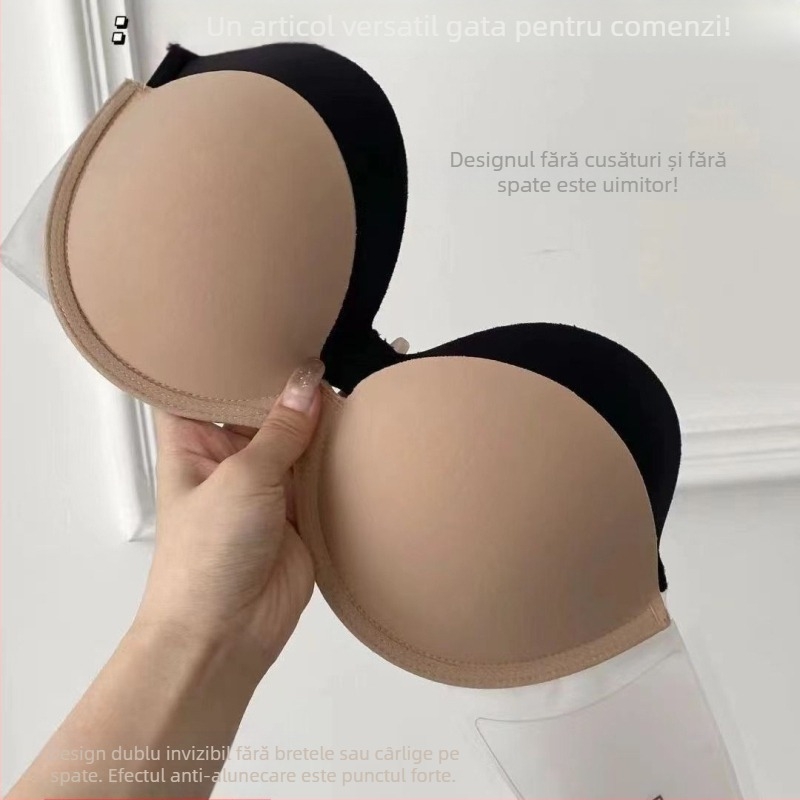 Ediție de calitate, fără bretele, fără bretele, bust, autocolant antiderapant, lenjerie intimă, rochie de mireasă, fără urme, purtare sexy, spate gol, adunare ascunsă