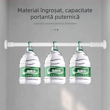 Tijă telescopică fără perforații, achiziție limitată, tijă de perdea de duș, tijă de perdea pentru balcon, tijă de haine, suport pentru dulap, tijă telescopică pentru perdea de ușă