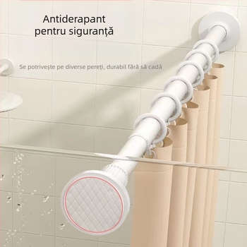 Tijă telescopică fără perforații, achiziție limitată, tijă de perdea de duș, tijă de perdea pentru balcon, tijă de haine, suport pentru dulap, tijă telescopică pentru perdea de ușă