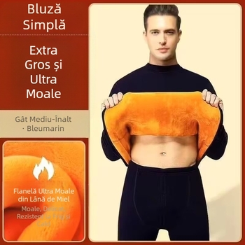 Costum termic intim pentru bărbați, îngroșat, catifea germană, încălzire, plus mărime, tineri, iarnă, rezistent la frig, haine de toamnă și pantaloni de toamnă