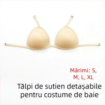 Tampoane de sutien cu cupă de activitate Bikini, anti-umflare, tampoane de sutien profesionale pentru costume de baie cu cârlig detașabil pentru cupe de costume de baie de curse