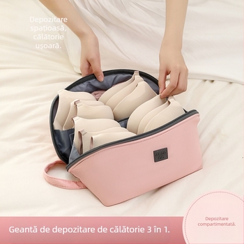 Geantă de depozitare lavabilă multifuncțională portabilă impermeabilă pentru călătorii, suport pentru lenjerie intimă, organizator de mare capacitate