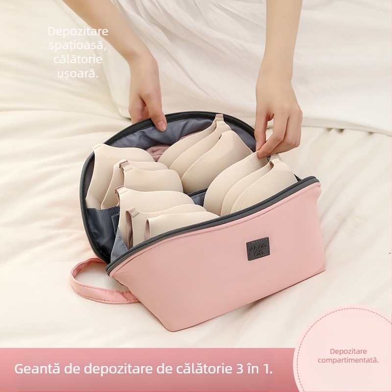 Geantă de depozitare lavabilă multifuncțională portabilă impermeabilă pentru călătorii, suport pentru lenjerie intimă, organizator de mare capacitate
