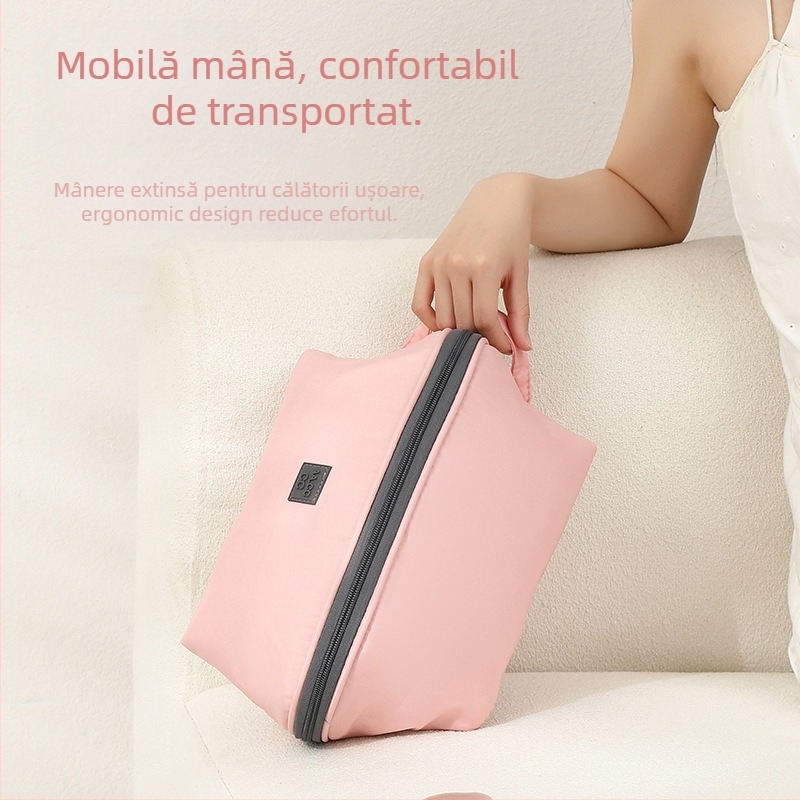 Geantă de depozitare lavabilă multifuncțională portabilă impermeabilă pentru călătorii, suport pentru lenjerie intimă, organizator de mare capacitate