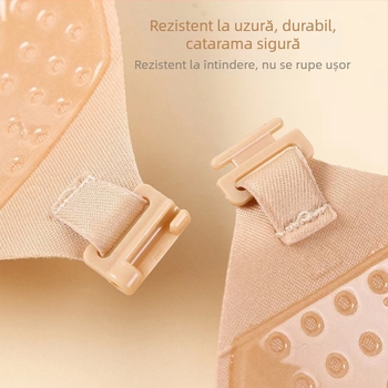 Autocolant piept rotund cupa cataramă frontală push-up piept mic pânză femei sutien invizibil subțire mare lenjerie Sling rochie de mireasă autocolant sân