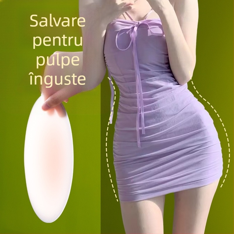 Pernă adezivă falsă din silicon, tip cruce, pentru șold, pentru creșterea artefactelor de șold, îmbunătățire naturală și fără urme a depresiei șoldului, pernă falsă pentru lățimea șoldului