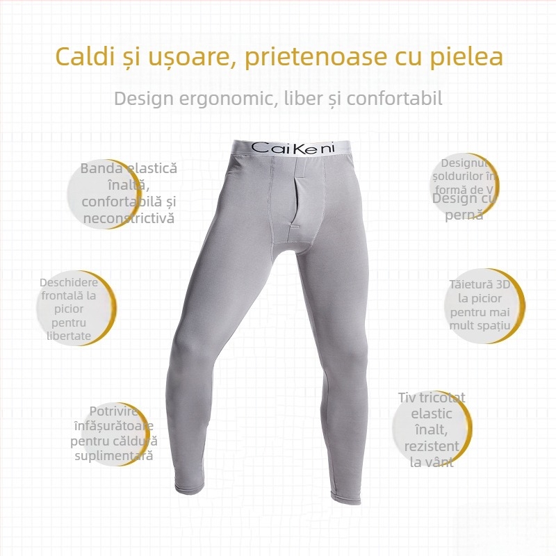 Colanți strâmți pentru bărbați, pantaloni de iarnă călduroși, căptușiți cu fleece, subțiri din bumbac