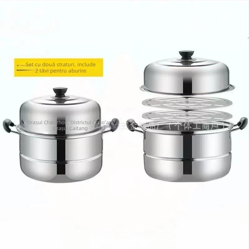 Steamer multi-strat Steamer multifuncțional all-in-one pot de mare capacitate din oțel inoxidabil Steamer cu colivie Steamer cu inducție