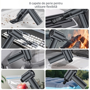 Aspirator auto, motor fără perii, portabil, aspirație ridicată și suflare, uscător de păr portabil all-in-one, suflantă de praf transfrontalieră